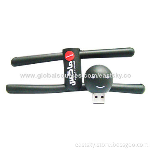 Customized Man-shaped Thumb Drive, Made of Soft PVC Material, OEM Orders Welcomed